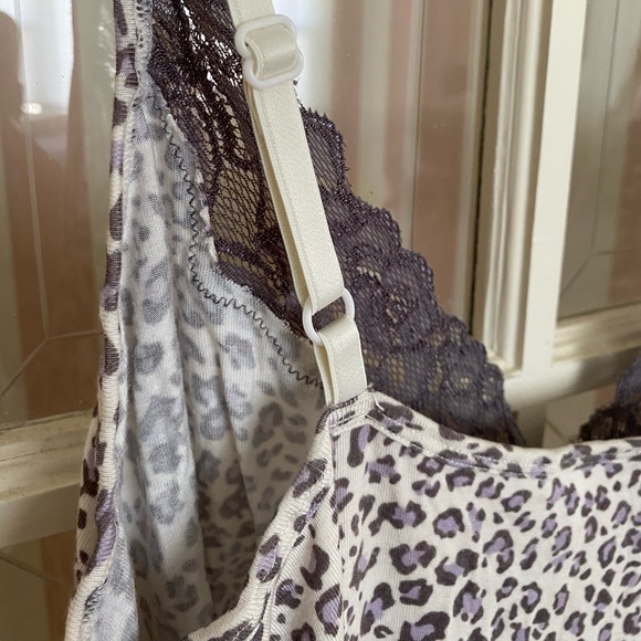 Lavender leopard print nightie/lingerie - Picture 2 of 4